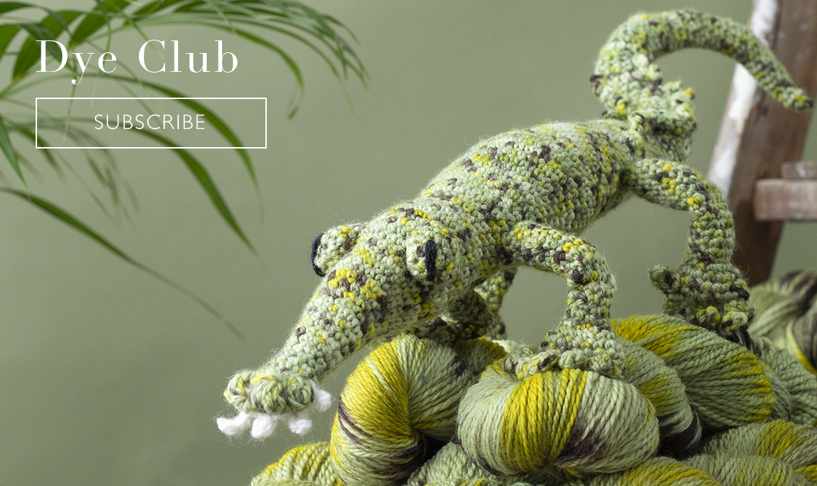 toft dye club crochet exclusive limited handdyed yarn gharial